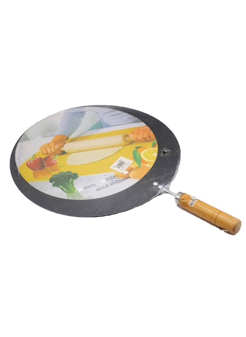 CME - Flat Pan Tawa with Wooden Handle - Image 1