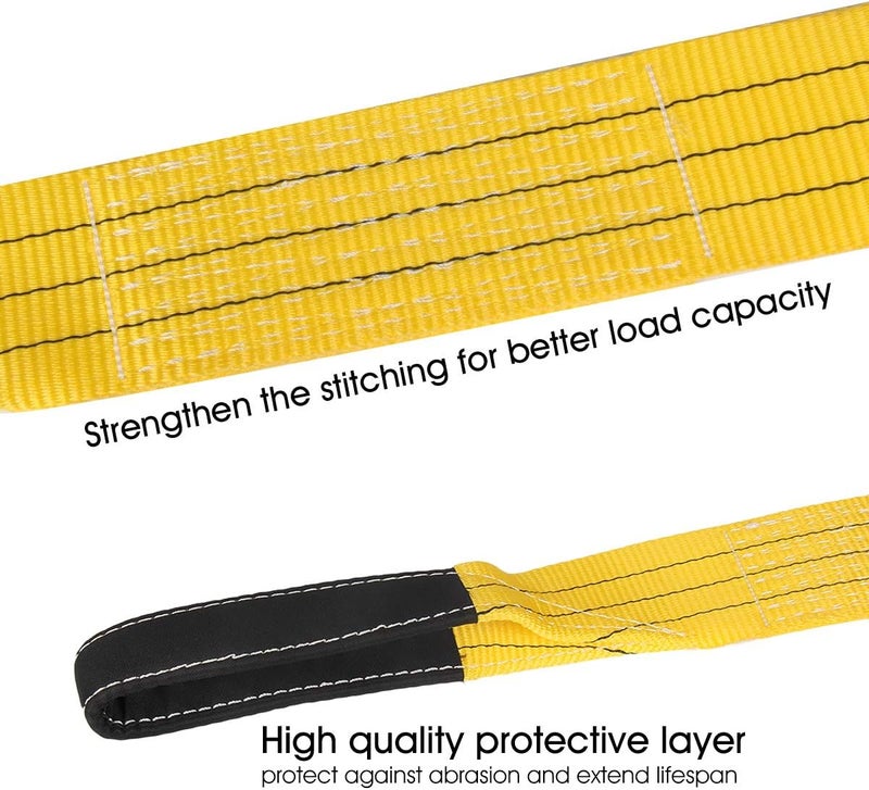 JCHL Tree Saver Strap, 3 inchX9 Foot Winch Strap, Tow Strap, Heavy Duty 36,000 Pound Capacity - Image 2