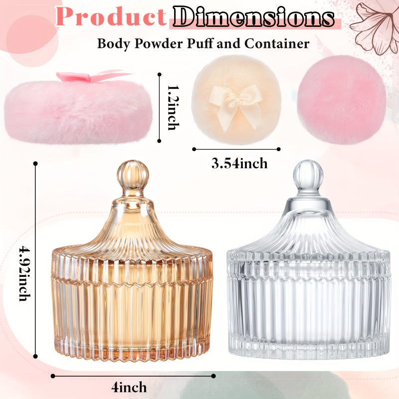 4-Piece Large & Extra-Large Washable Reusable Body Powder Puff Set - Fluffy Makeup Sponge, Wet/Dry Use, Perfect for Party Gifts, Birthdays & Graduations, Includes Hygienic Refills - Image 3