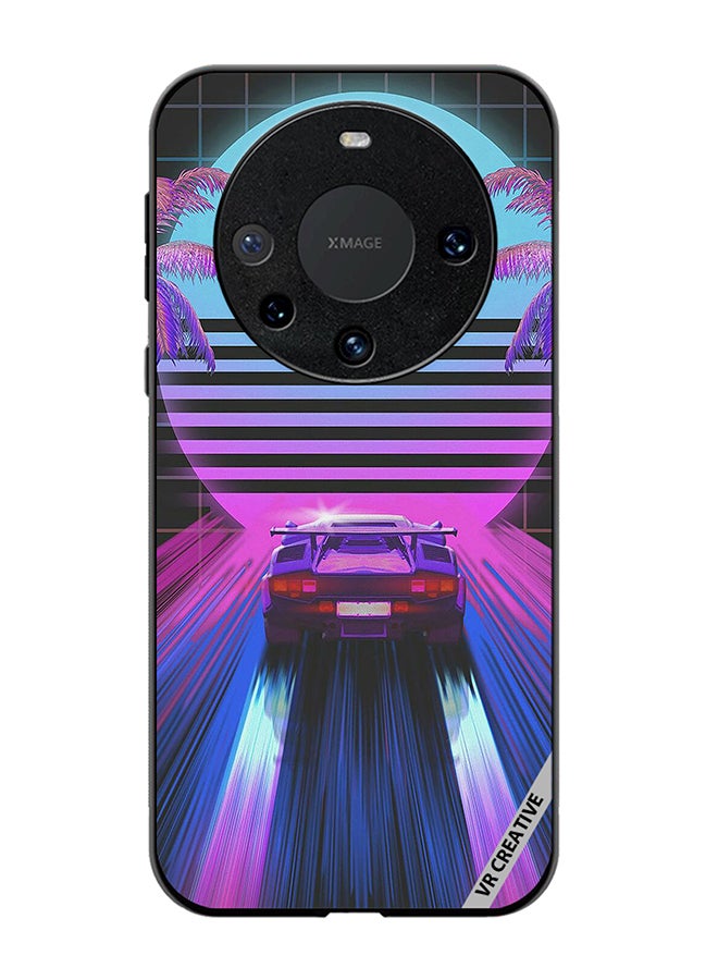 VR CREATIVE Protective Case Cover For Huawei Mate 60 Pro Retro Synthwave Ps4 Design Multicolour - Image 1