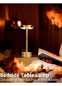 HOCC Cordless Battery Operated Table Lamp Golden  - Image 2
