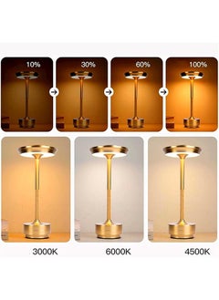 HOCC Cordless Battery Operated Table Lamp Golden  - Image 4