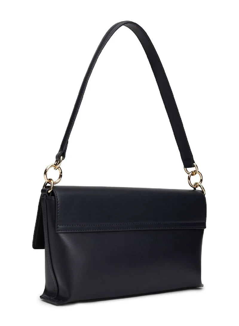 TOMMY HILFIGER Women's TH Distinct Shoulder Bag - Faux Leather, Blue