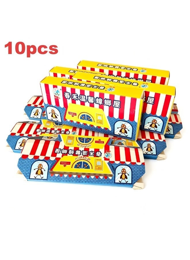9.5cm×19.5cm Strong Sticky Roach Traps, 10-Pack Non-Toxic Glue Boards for Home Pest Control - Image 1