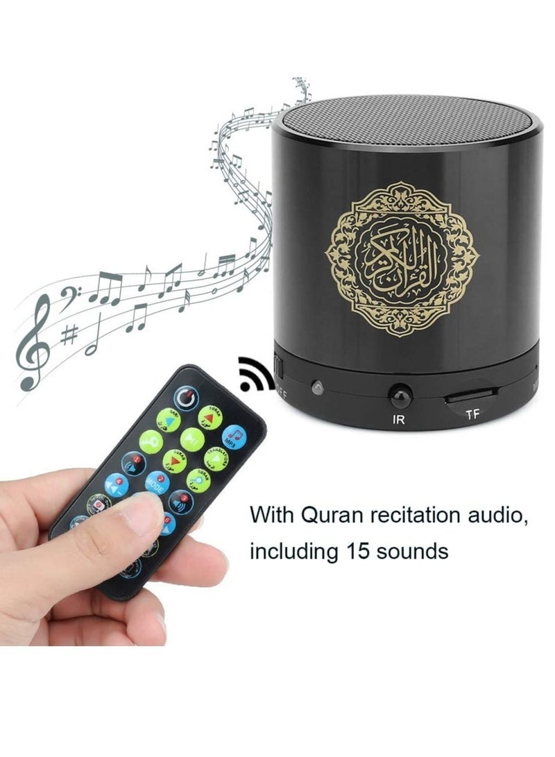 LEDIN Remote Control Quran Speaker Portable Bluetooth Digital Quran Makkah hajj Gift with 18 Famous Reciters Support and Translation in Many Languages Including English Arabic Urdu (Black) - Image 3