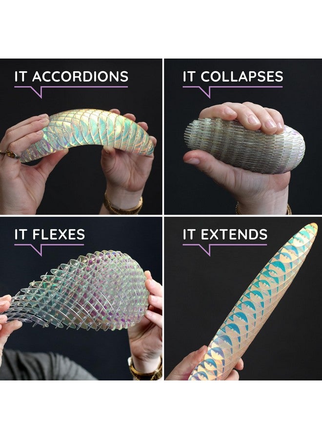 Morf Fidget Worm Toy - Desk Fidgets for Adults - Quiet Worm Fidget Toy Sensory Toys - Fun and Interactive Fidget Toy for Kids - USA Patent Pending Figgy Toys (Unicorn, Big) - Image 3