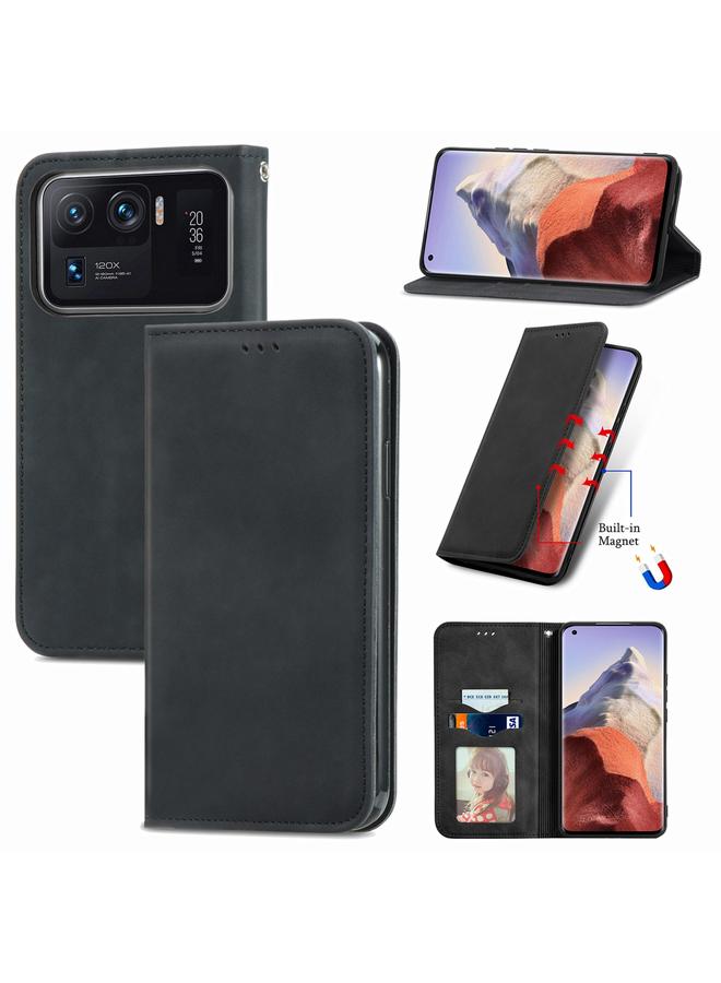 The Bros Case For Xiaomi Mi 11 Ultra Retro Skin Feel Magnetic Flip Leather Phone Case