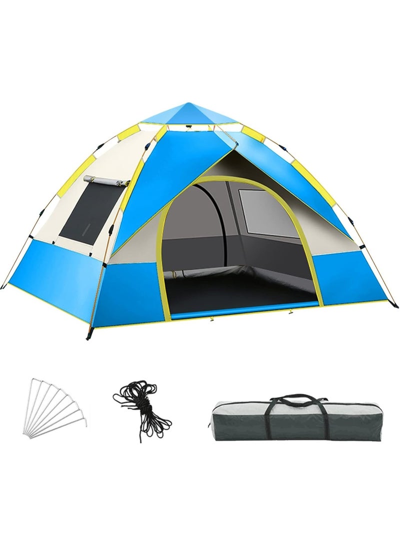 بينغ جنرال خيمة التخييم خيمة عائلية خيمة التخييم خيمة مقاومة للماء ومقاومة للرياح وحقيبة الظهر في الهواء الطلق المشي لمسافات طويلة حقيبة إيداع بسيطة (أزرق) - Image 1