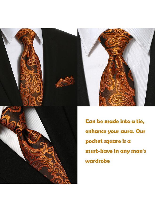 Men's pocket squares, pocket handkerchiefs, suit pocket handkerchiefs, blackberry pocket handkerchief sets, paisley pattern wedding handkerchiefs - Image 5