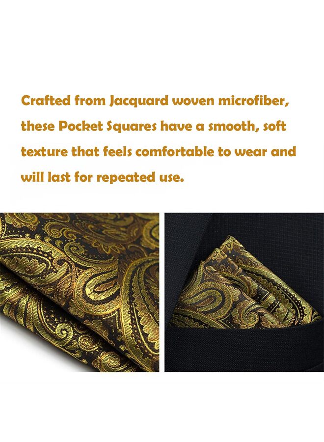 Men's pocket squares, pocket handkerchiefs, suit pocket handkerchiefs, blackberry pocket handkerchief sets, paisley pattern wedding handkerchiefs - Image 2