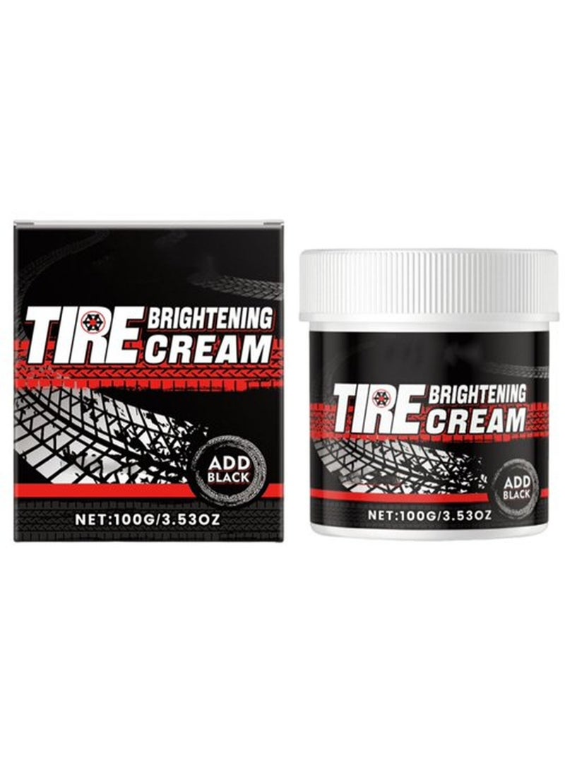 الشهر كريم تلميع إطارات السيارات | شمع العناية بإطارات السيارات للصيانة اليومية والتحضير قبل الرحلة (100 غرام) - Image 2