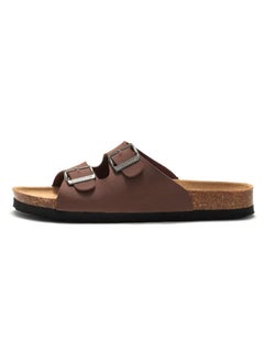 RUIZU Women's cork insole sandals, comfortable summer beach sandals with adjustable buckles  - Image 1