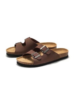 RUIZU Women's cork insole sandals, comfortable summer beach sandals with adjustable buckles  - Image 2