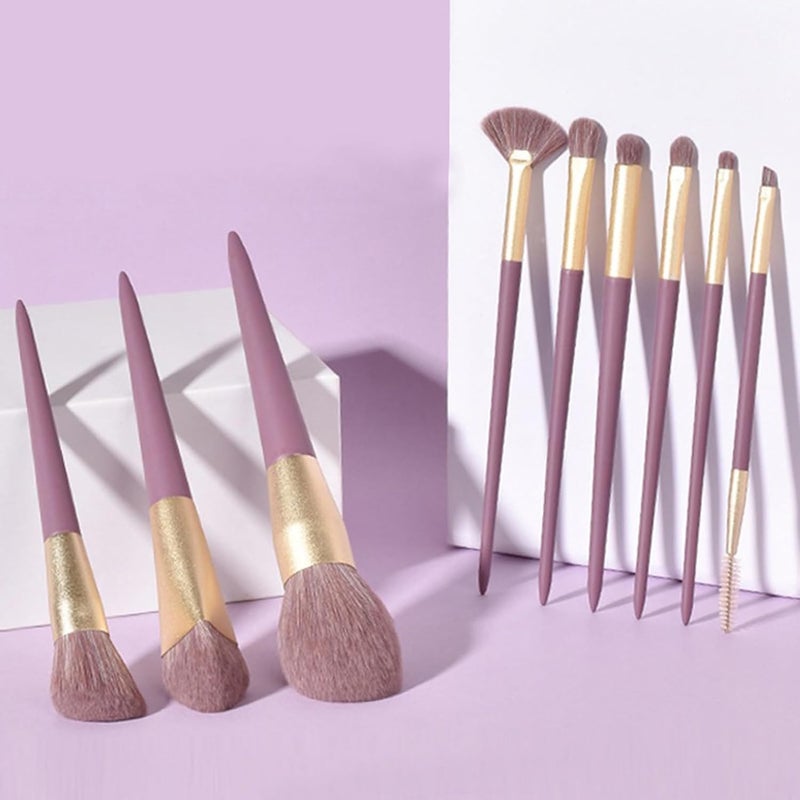 Makeup Brush Set, 9 Piece Soft Non Slip Beauty Facial Applicator, Makeup Brushes Set, for Women Skin Lip Brow Eyebrow Eyelash - Image 3