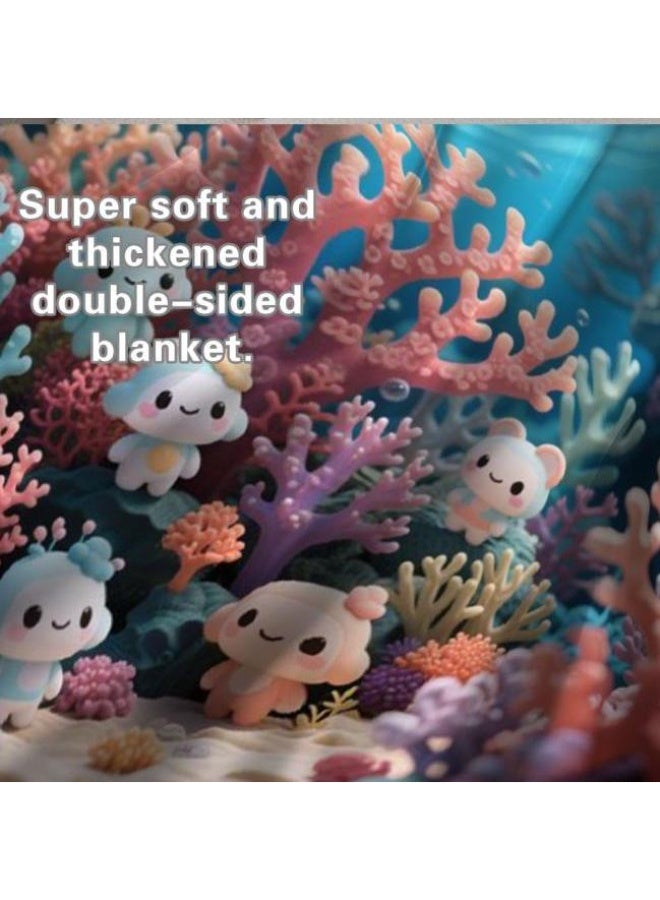 general Baby and children's cartoon flannel thin blanket (warm and comfortable, suitable for sleep, game use) 70cm*100cm - Image 4