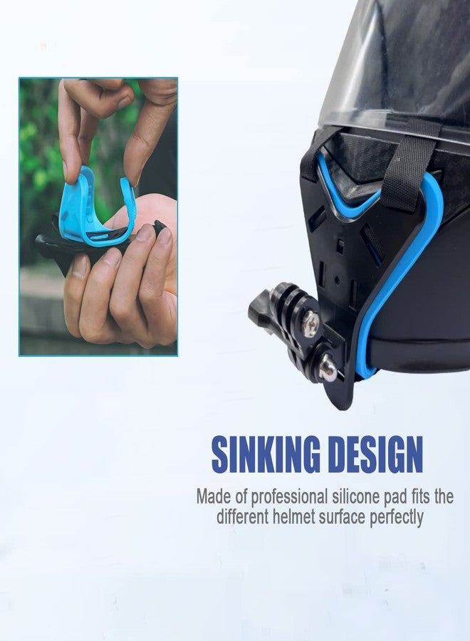 AMBLIC Helment Chin Strap Mount Mobile Holder with Clip & Screw for Mobile Camera Moto Vlogging Compatible with All Smartphones & Go Pro, Other Action Camera's (Chin Mount) - Image 3