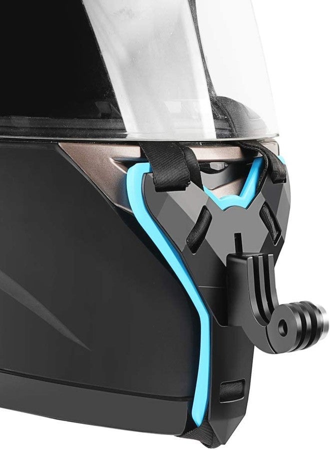 AMBLIC Helment Chin Strap Mount Mobile Holder with Clip & Screw for Mobile Camera Moto Vlogging Compatible with All Smartphones & Go Pro, Other Action Camera's (Chin Mount) - Image 1