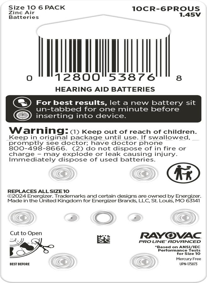 Rayovac Proline Advanced Mercury-Free Hearing Aid Batteries 48/Box Size 10 - Image 4