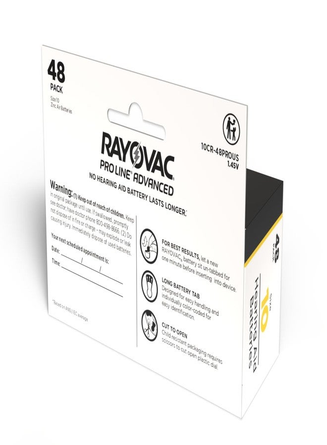 Rayovac Proline Advanced Mercury-Free Hearing Aid Batteries 48/Box Size 10 - Image 3