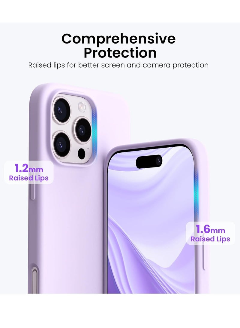 ELTRAZONE Soft Lilac Purple Silicone Case for iPhone 16 Pro Max - Anti-Scratch & Shockproof Protection - Image 4