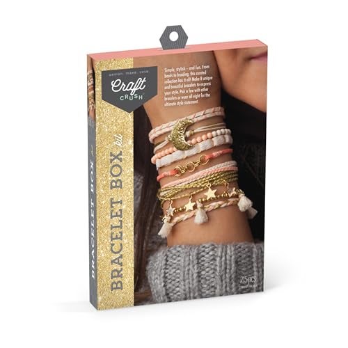 Craft Crush Bracelet Making Kit  Friendship Bracelet Kit Jewelry Making Supplies Arts and Crafts Sleepover Activities Bracelets for Teen Girls Ages 13 - Image 1