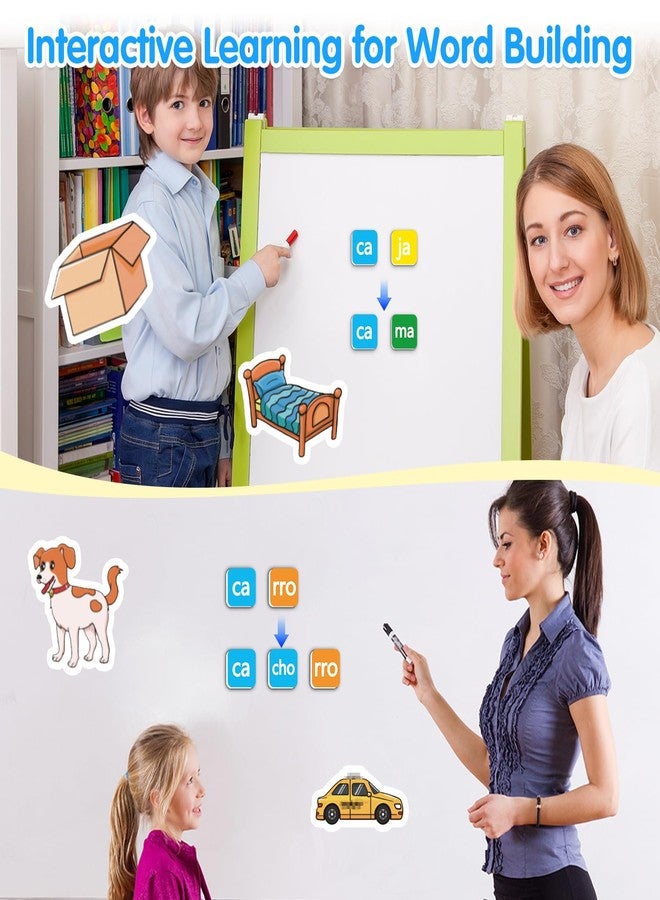 Laffunz Spanish Learning Phonics Magnetic Letter Tiles, Learn Spanish Spelling Reading Games Phonics Manipulatives for Kids, Fridge Magnets Speech Therapy Homeschool Classroom Learning Activity - Image 4