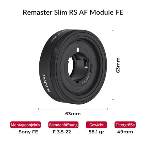 Samyang AF Remaster Slim Modular Lens Kit for Sony FE,Black - Image 3