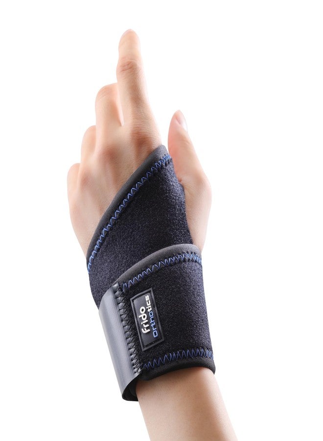 فريدو دعامة معصم من فريدو أورثوتيكس مع دعامة للإبهام | حزام قابل للتعديل وقماش يسمح بالتهوية | رباط لتخفيف آلام المعصم في حالات الالتواءات والتهاب المفاصل ومتلازمة النفق الرسغي | لليد اليمنى للرجال (6.5-9 بوصات) - Image 1