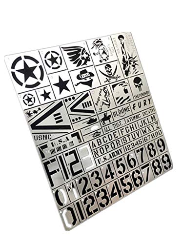 ANSAI Spray Board Spray Stencil Hobby Tools Stainless Steel Stencil Fits 135 Scale Military USA Armed Vehicle Model Kit - Image 1