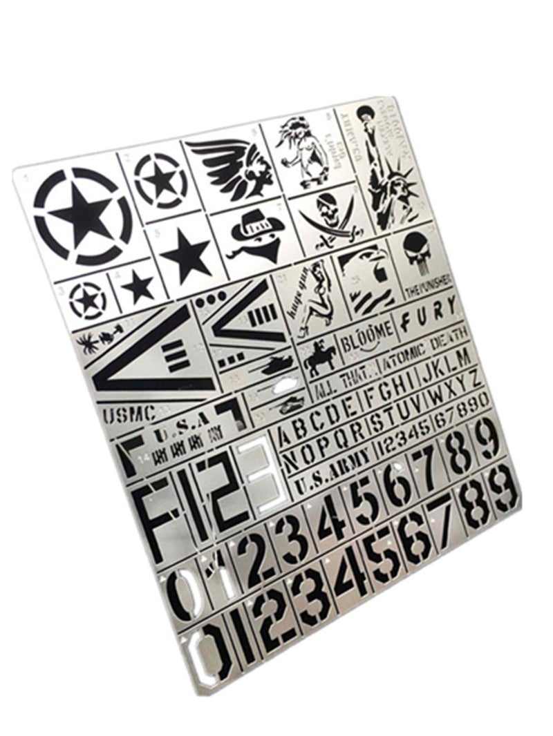 ANSAI Spray Board Spray Stencil Hobby Tools Stainless Steel Stencil Fits 135 Scale Military USA Armed Vehicle Model Kit - Image 2
