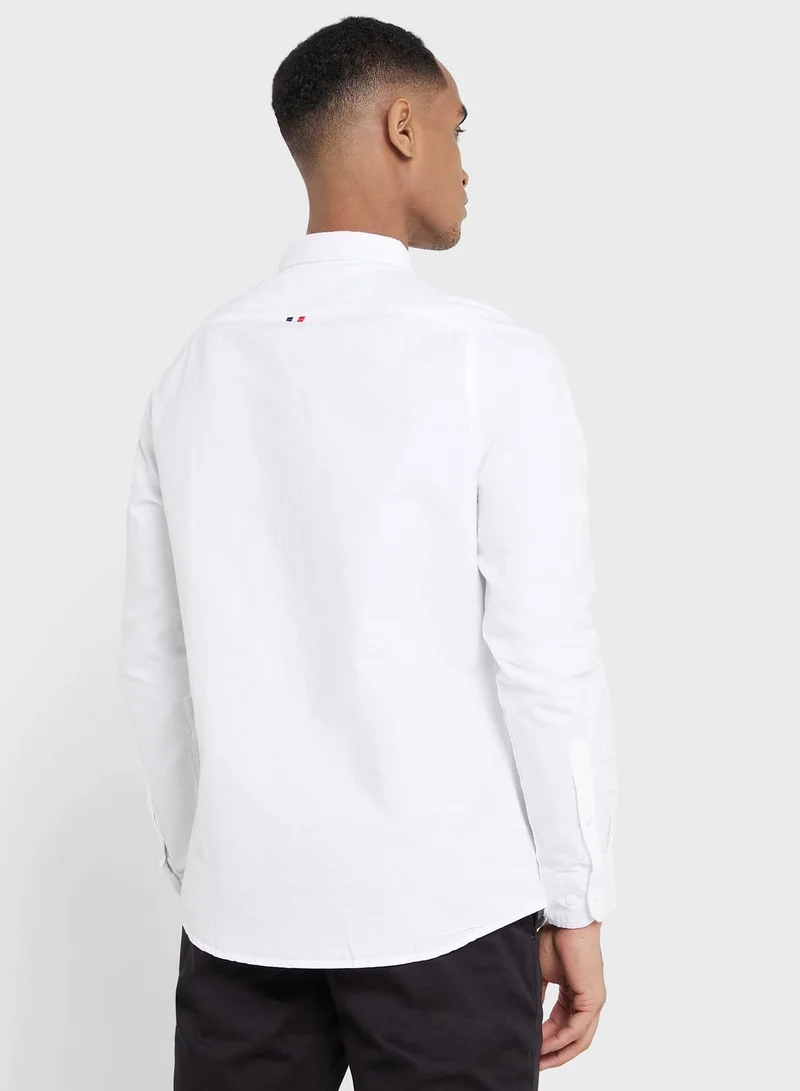 Thomas Scott Thomas Scott Men White Pure Cotton Slim Fit Casual Shirt