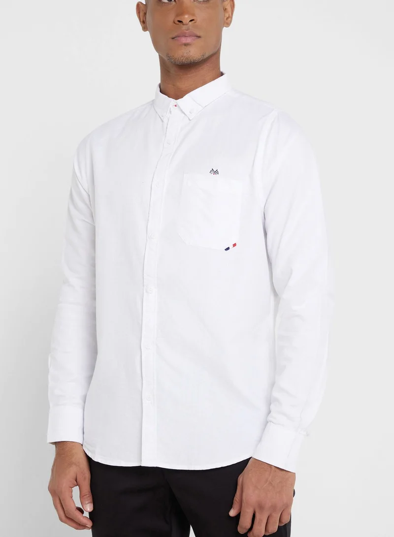 Thomas Scott Thomas Scott Men White Pure Cotton Slim Fit Casual Shirt