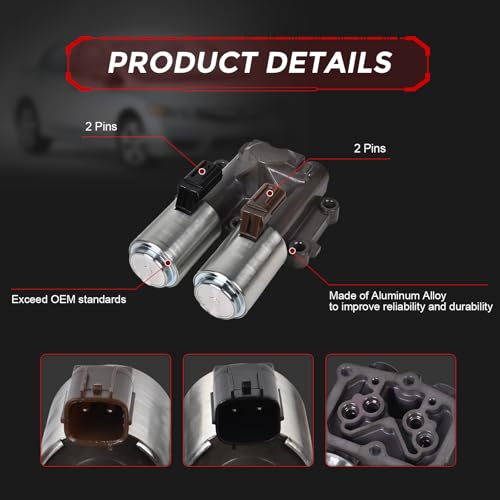 RLP 28260RPC004 Transmission Dual Linear Shift Solenoid Compatible with 20062011 Honda Civic 18L L4 2007 2008 Honda Fit 15L L4 Replaces 28260RPC004 - Image 3