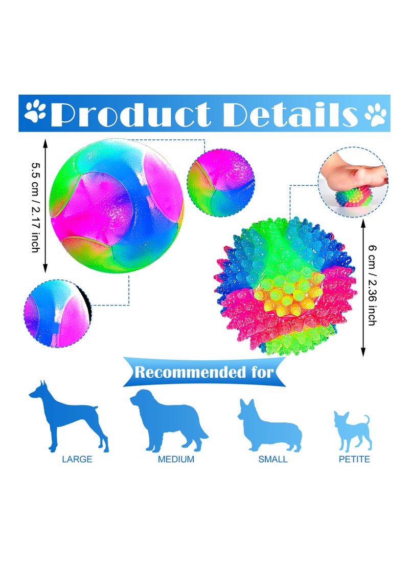 Generic - 2-Pack LED Flashing Dog Balls, Interactive Glow-in-the-Dark Bouncing Toys for Dogs and Puppies, Elastic Light-Up Balls for Fun Playtime and Exercise - Image 1