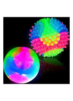 2-Pack LED Flashing Dog Balls, Interactive Glow-in-the-Dark Bouncing Toys for Dogs and Puppies, Elastic Light-Up Balls for Fun Playtime and Exercise