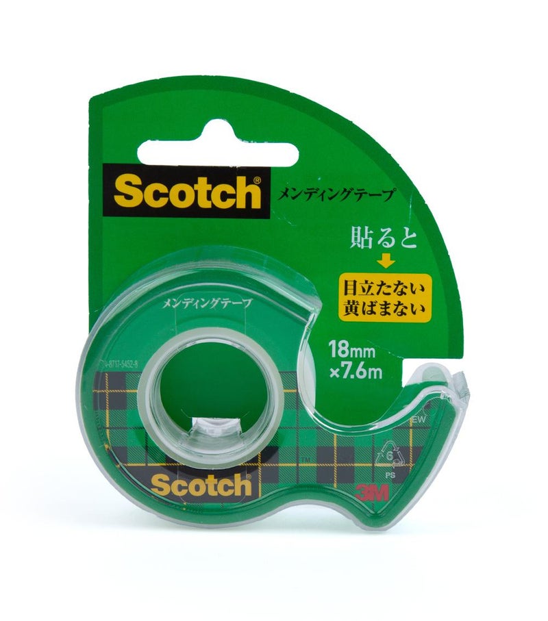 Scotch Mending Tape, 18 mm x 7.6 m, Transparent Repair Tape for Documents, Paper, Books & Office Use, Strong Adhesive Stationery Tape - Image 1