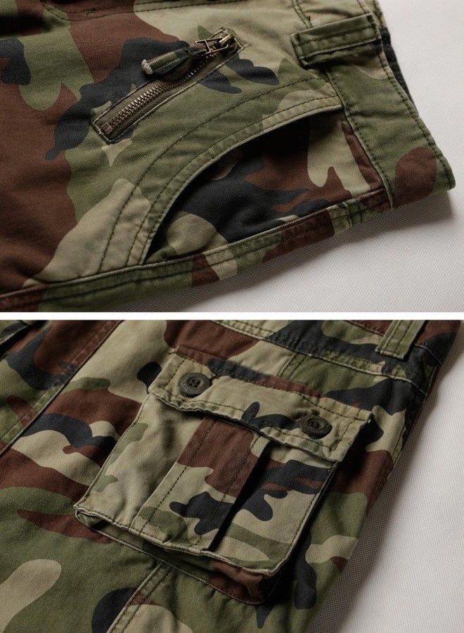 AKARMY Men's Casual Cargo Pants Military Army Camo Pants Combat Work Pants with 8 Pockets, Battlefield Camo, 36 - Image 4