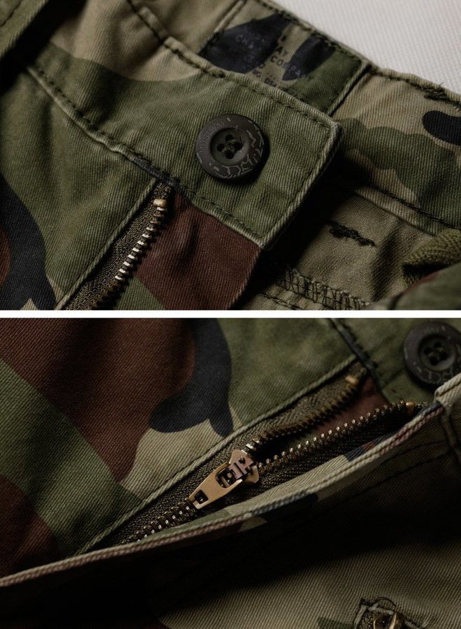 AKARMY Men's Casual Cargo Pants Military Army Camo Pants Combat Work Pants with 8 Pockets, Battlefield Camo, 36 - Image 3