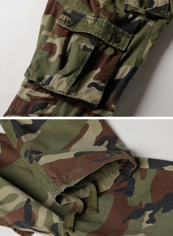 AKARMY Men's Casual Cargo Pants Military Army Camo Pants Combat Work Pants with 8 Pockets, Battlefield Camo, 36 - Image 5