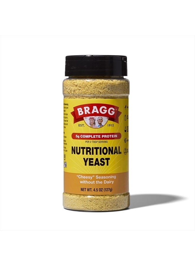 Bragg Premium Nutritional Yeast Seasoning - Vegan, Gluten Free – Good Source of Protein & Vitamins – Nutritious Savory Parmesan Cheese Substitute (Original, 4.5 Ounce (Pack of 1)) - Image 1