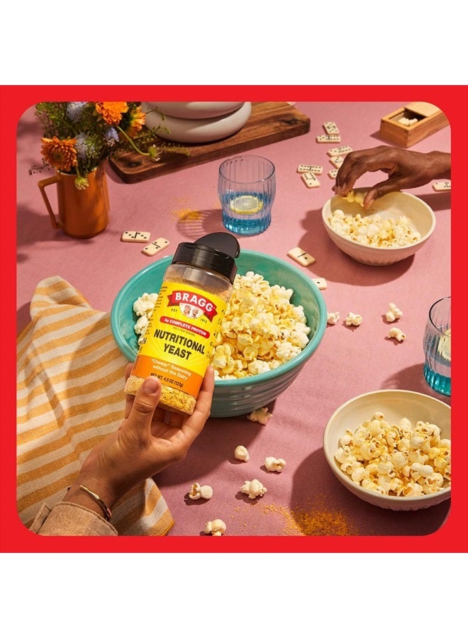 Bragg Premium Nutritional Yeast Seasoning - Vegan, Gluten Free – Good Source of Protein & Vitamins – Nutritious Savory Parmesan Cheese Substitute (Original, 4.5 Ounce (Pack of 1)) - Image 5