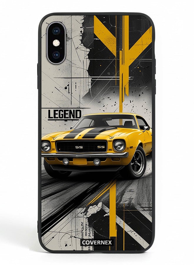 Covernex Apple iPhone X Protective Case Cover Printed Featuring Legend Classic Muscle Car - Image 2