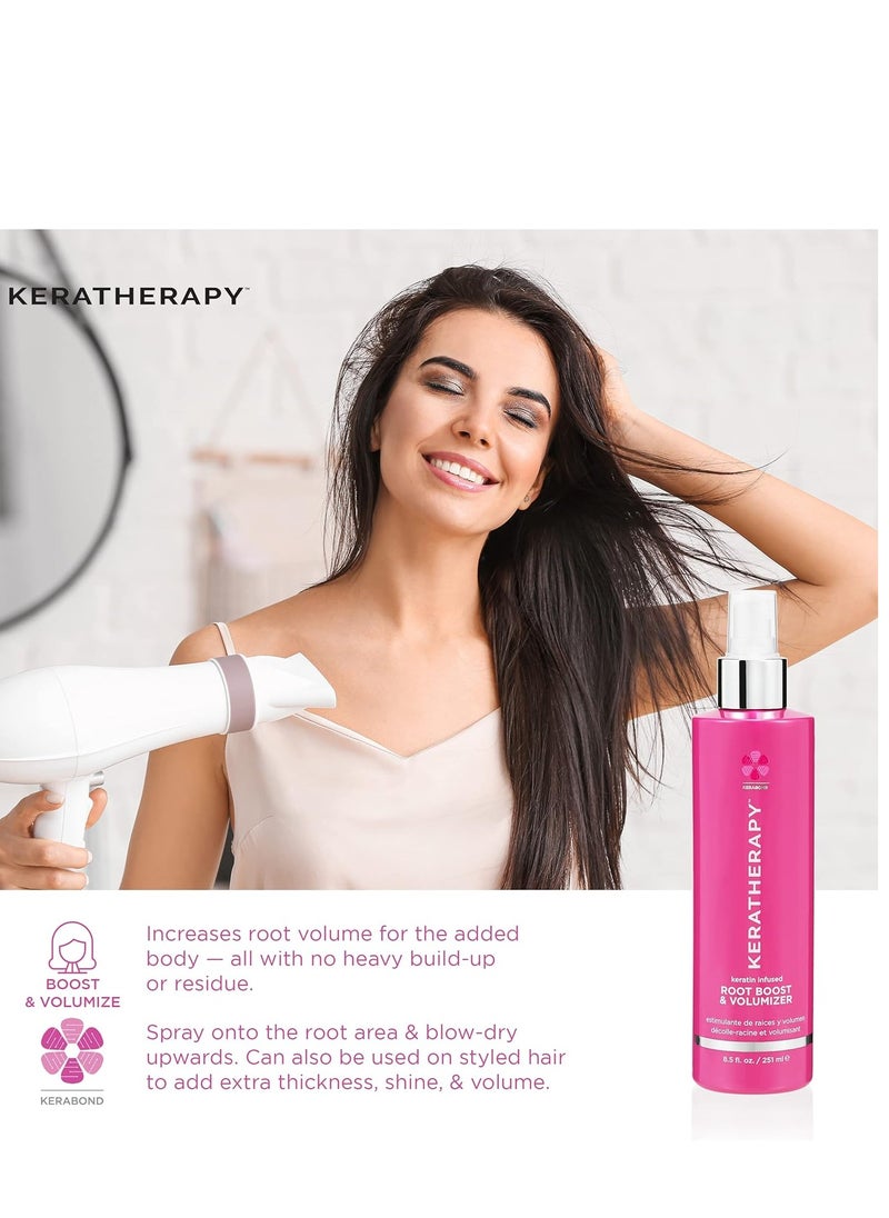 KERATHERAPY Keratherapy Keratin Infused Volume Root Boost and Volumizer Spray, 8.5 fl. oz., 251 ml - Root Booster for Hair Volume with Kerabond Technology, Hemp Seed Oil, Sea Kelp, & Hydrolyzed Silk  - Image 5