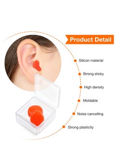Excefore 18 Pairs Ear Plugs for Sleeping Soft Reusable Moldable Silicone Earplugs Noise Cancelling Earplugs Sound Blocking Ear Plugs with Case for Swimming  - Image 2