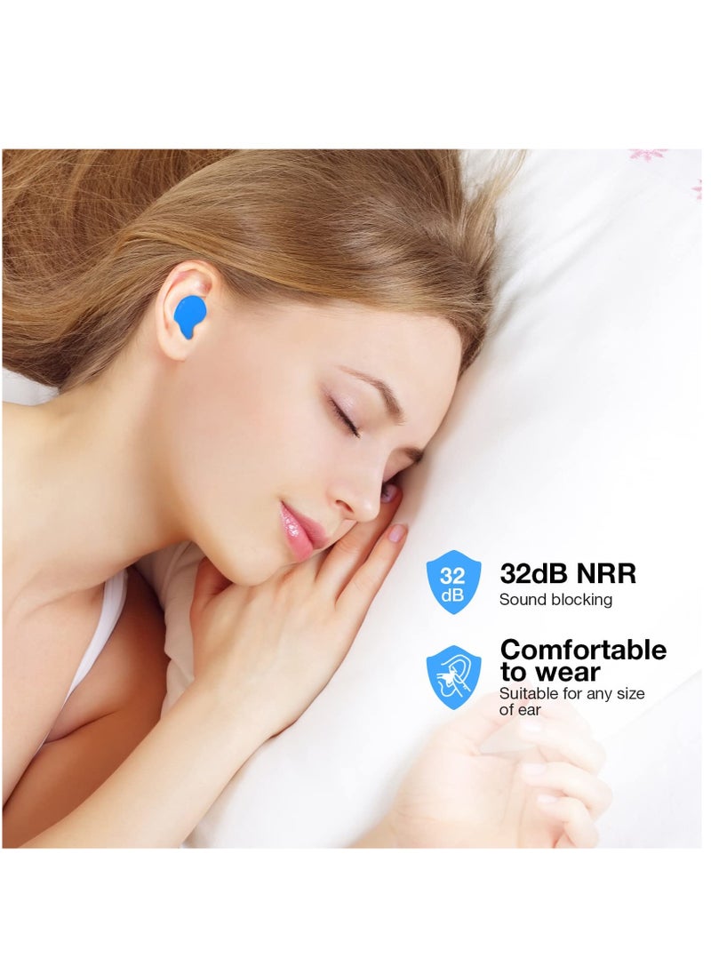 Excefore 18 Pairs Ear Plugs for Sleeping Soft Reusable Moldable Silicone Earplugs Noise Cancelling Earplugs Sound Blocking Ear Plugs with Case for Swimming  - Image 4