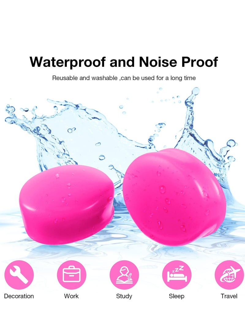 Excefore 18 Pairs Ear Plugs for Sleeping Soft Reusable Moldable Silicone Earplugs Noise Cancelling Earplugs Sound Blocking Ear Plugs with Case for Swimming  - Image 3