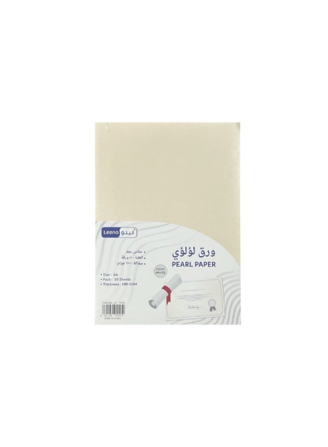 PearlPaper A4 180g IVORY - 50 Sheets