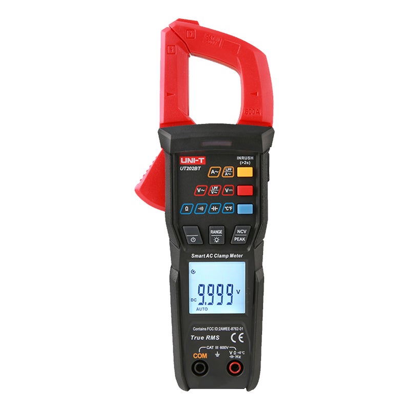 UT202BT Clamp Meter 9999 Counts Handheld Digital Clamp Type Multimeter Voltmeter Ammeter Continuity Hertz Temperature Tester NCV Universal Meter Multifunctional Tester with Peak Capturing LPF - Image 1