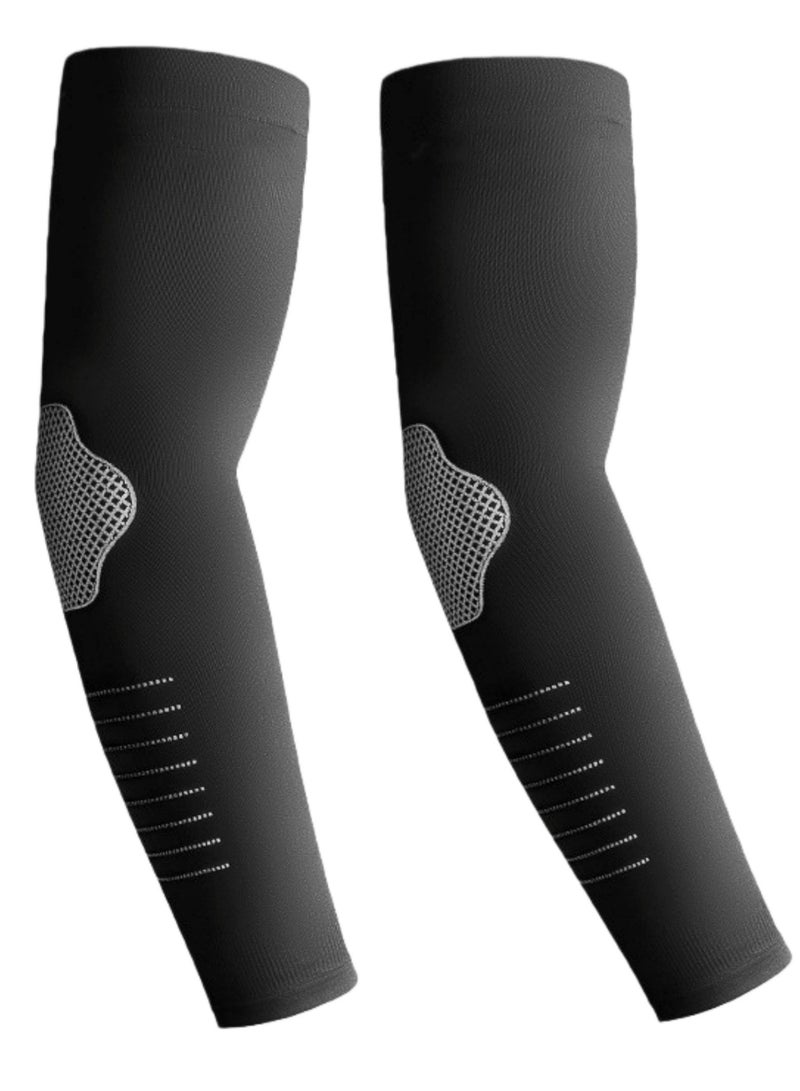 KUTONTECH Unisex Outdoor Sports Compression Arm Sleeves, Ice-Silk Protective Elbow Sleeves, UV Protection & Muscle Support Arm Sleeves for Men & Women, Breathable, Moisture-Wicking Sleeves for Running, Cycling, Basketball. - Image 1