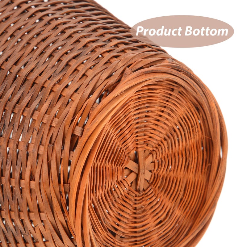 PRETYZOOM Bamboo Wicker Flower Vase 7.28 Inch Handwoven Decorative Vase Rustic Boho Style Flower Arrangement Pot for Home Living Room Zen Artistic Decor - Image 5